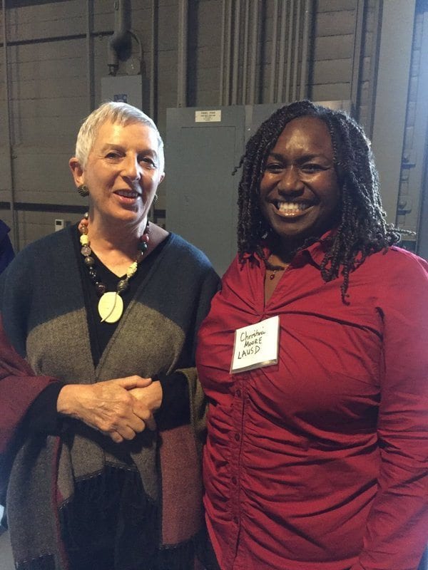 Marilyn Burns mingles with the sharpest and coolest math educators at the Exploratorium!