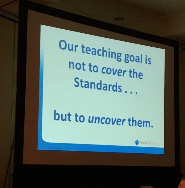 Marilyn Burns shares her profound teaching wisdom with NCSM.