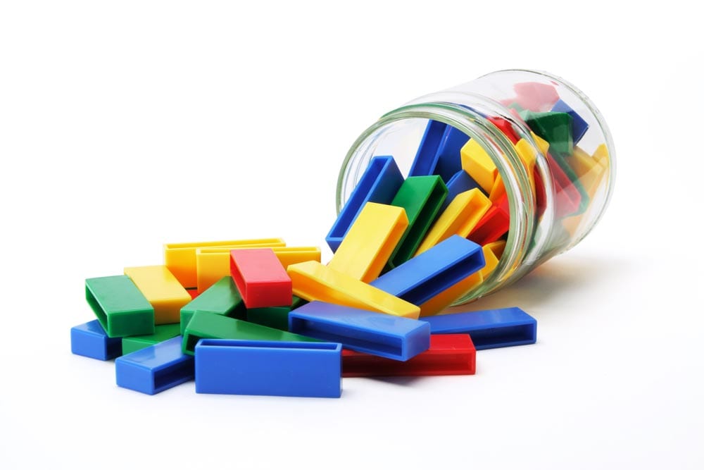 Building Blocks in Glass Jar