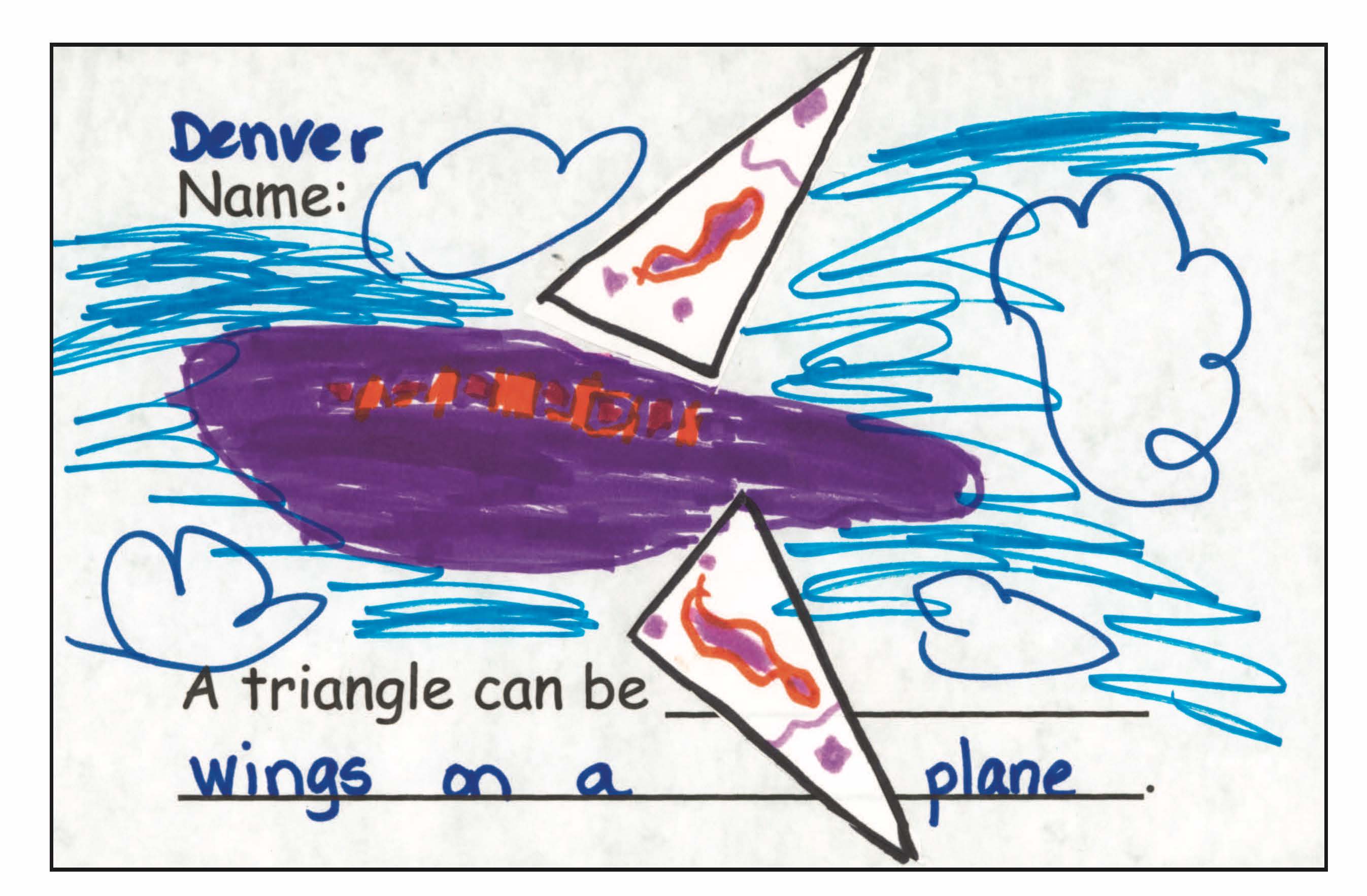 Figure 1. Denver used two triangles for the wings of an airplane.