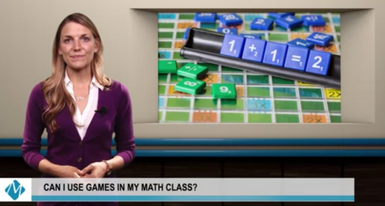 woman hosting a math video | can i use games in my math class